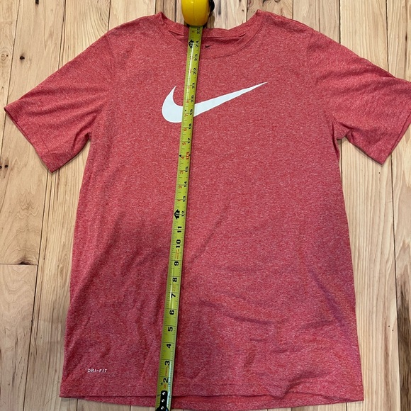 Nike red/rose dri-fit short sleeve tee XL, fits like a MEDIUM!, like new - Picture 3 of 4
